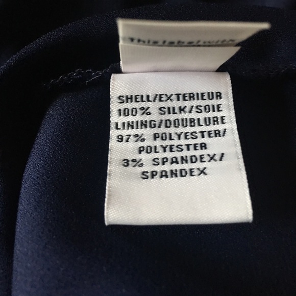 DVF-Silk Bat Wing Navy Geometric Print Dress - Picture 8 of 8